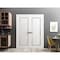 Sartodoors Solid French Double Doors 64 x 96in, Planum 0888 Painted White W/ Frosted Glass PLANUM0888DD-BEM-6496 - alternate 4